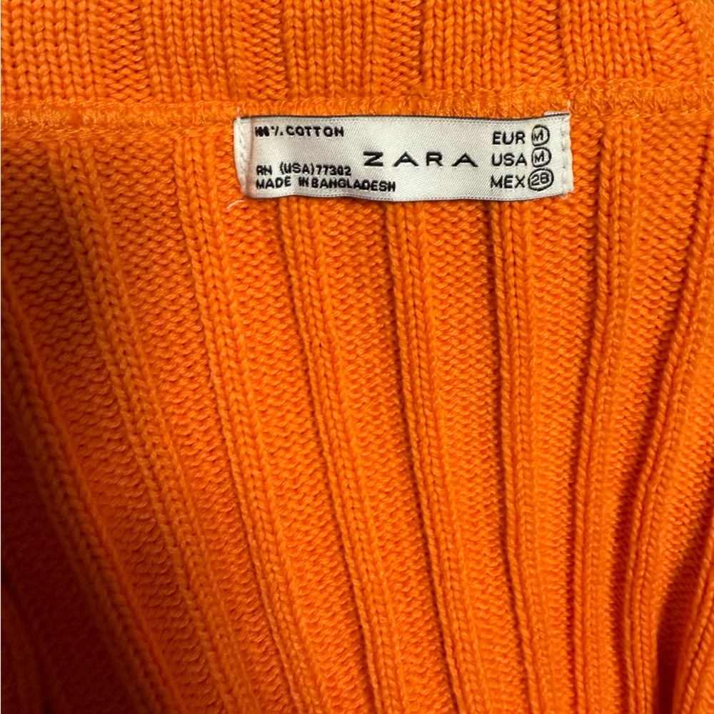 Zara Orange Cardigan Sweater - Picture 2 of 4